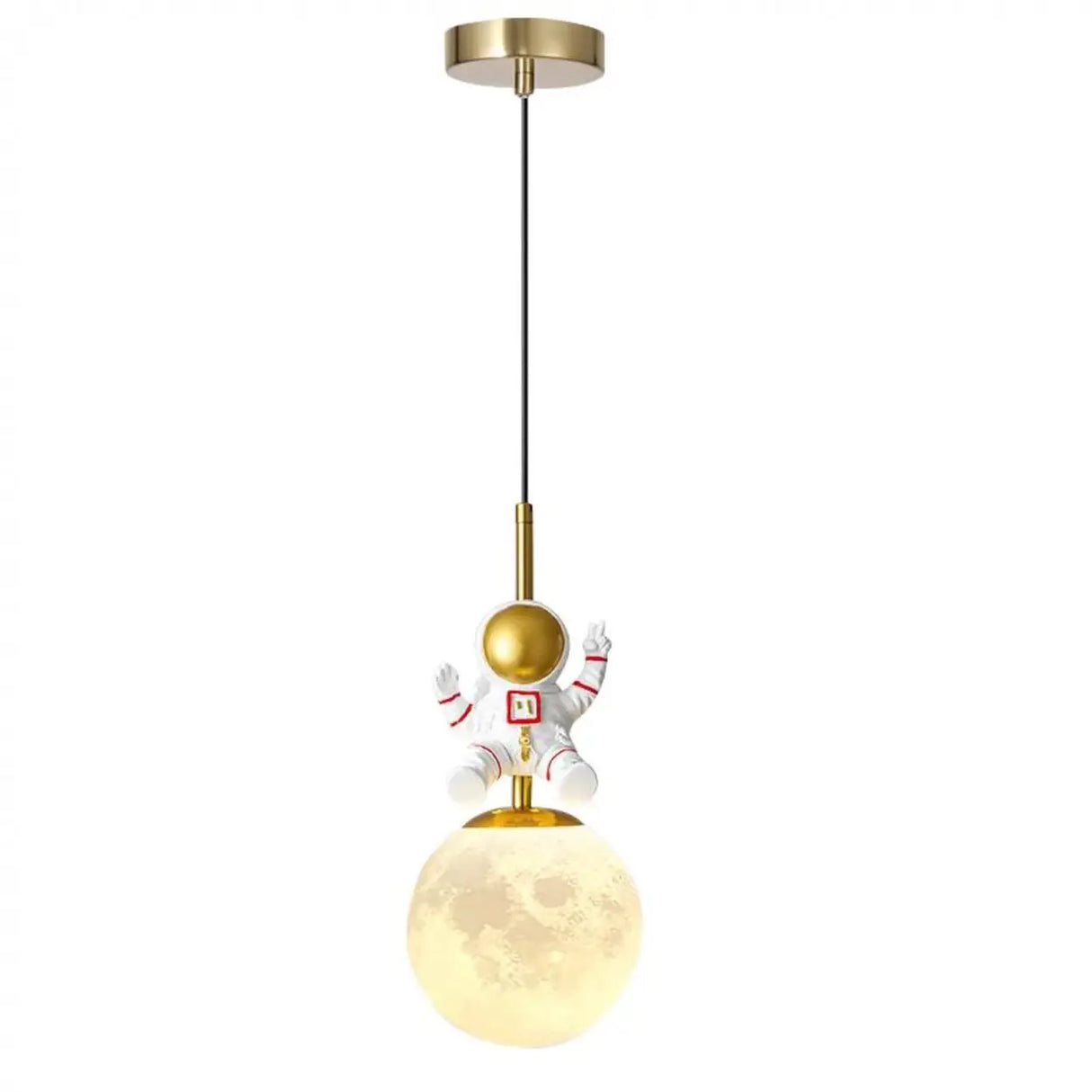 Modern Children Room Astronaut Planet Pendant Light Image - 8