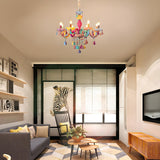 Modern Children Room Colorful Crystal Candle Chandelier Image - 5