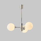 Modern Chrome 8-Light Globe Chandelier Adjustable Height Image - 5