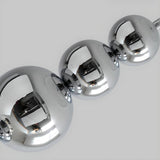 Modern Chrome Ball Glass Pendant Light Flexible Length Image - 14