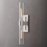 Modern Chrome Clear Glass Tube Wall Sconce Light Image - 1