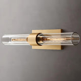 Modern Chrome Clear Glass Tube Wall Sconce Light Image - 5