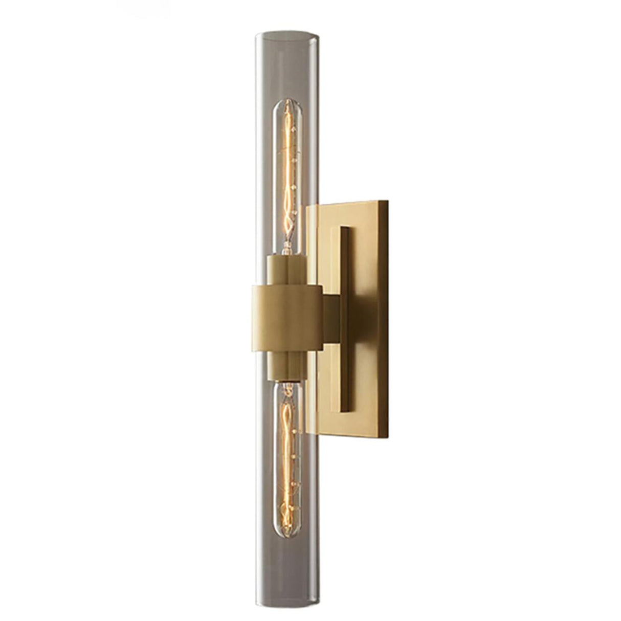 Modern Chrome Clear Glass Tube Wall Sconce Light Image - 6