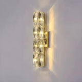 Modern Chrome Crystal Wall Sconce Light Fixture Image - 13