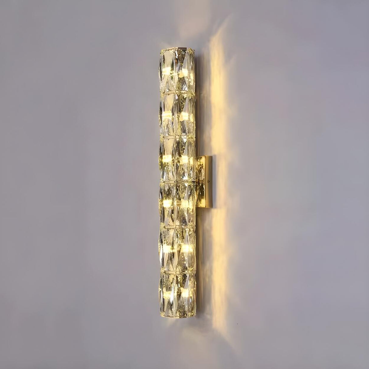 Modern Chrome Crystal Wall Sconce Light Fixture Image - 15