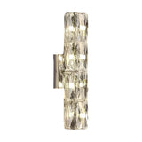 Modern Chrome Crystal Wall Sconce Light Fixture Image - 17