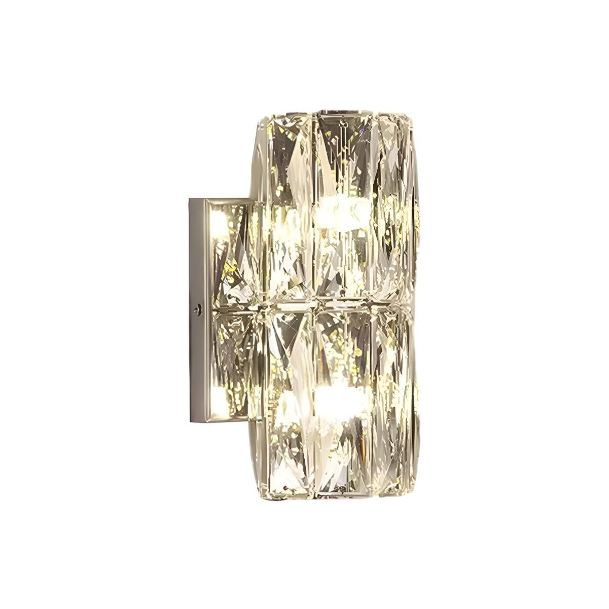 Modern Chrome Crystal Wall Sconce Light Fixture Image - 18