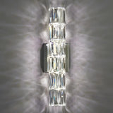 Modern Chrome Crystal Wall Sconce Light Fixture Image - 3