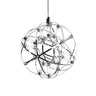 Modern Chrome Firework Sphere LED Pendant Chandelier Image - 4