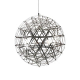 Modern Chrome Firework Sphere LED Pendant Chandelier Image - 5