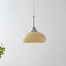 Modern Chrome Simple Glass Dome Drum Pendant Light Image - 12