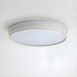 Modern Circle White LED Bulbs Flush Mount Ceiling Light Image - 10