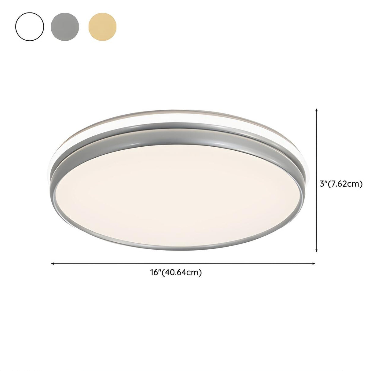 Modern Circle White LED Bulbs Flush Mount Ceiling Light 