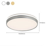 Modern Circle White LED Bulbs Flush Mount Ceiling Light #size