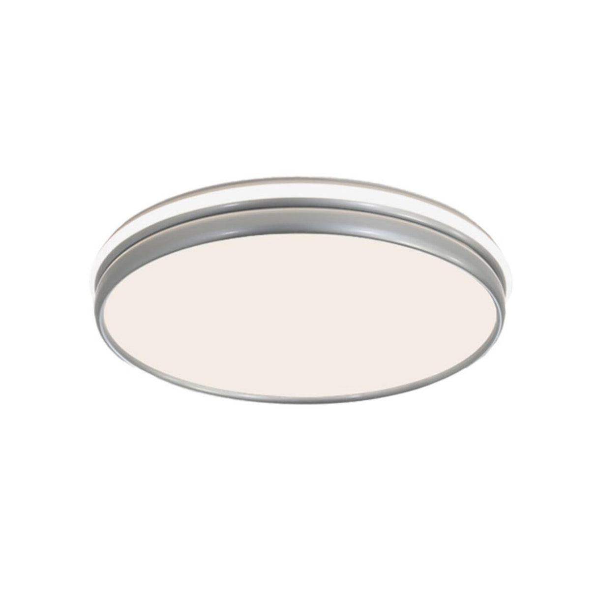 Modern Circle White LED Bulbs Flush Mount Ceiling Light Image - 6