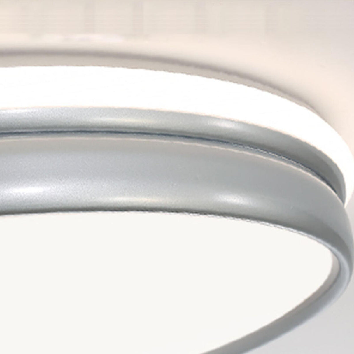 Modern Circle White LED Bulbs Flush Mount Ceiling Light Image - 9