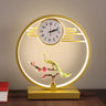 Modern Circle Zen Accent Decor Table Lamp with Clock Image - 6