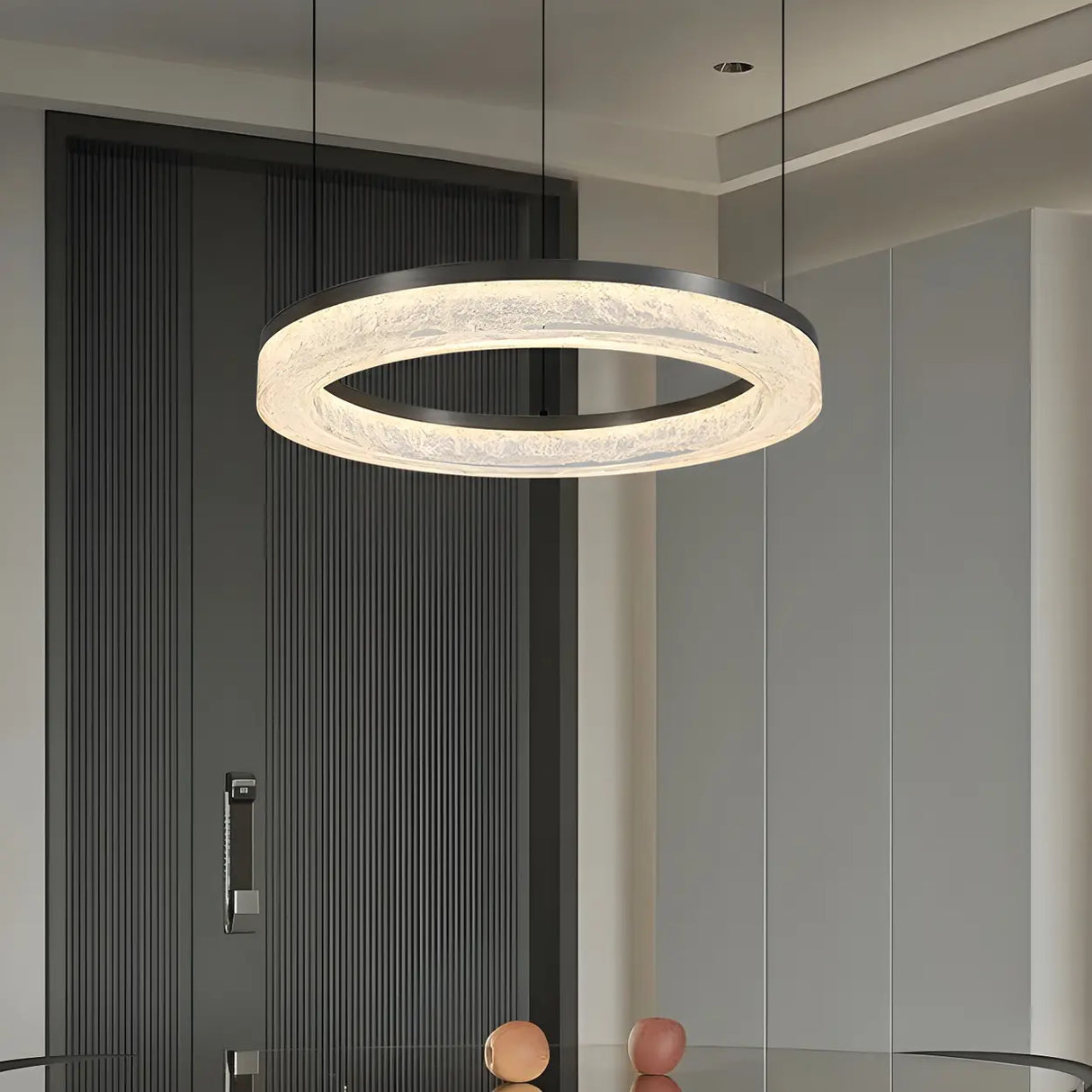 Modern Circular Acrylic Pendant Light Dining Room Chandelier Image - 1