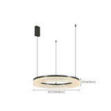 Modern Circular Acrylic Pendant Light Dining Room Chandelier #size