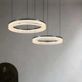 Modern Circular Acrylic Pendant Light Dining Room Chandelier Image - 3