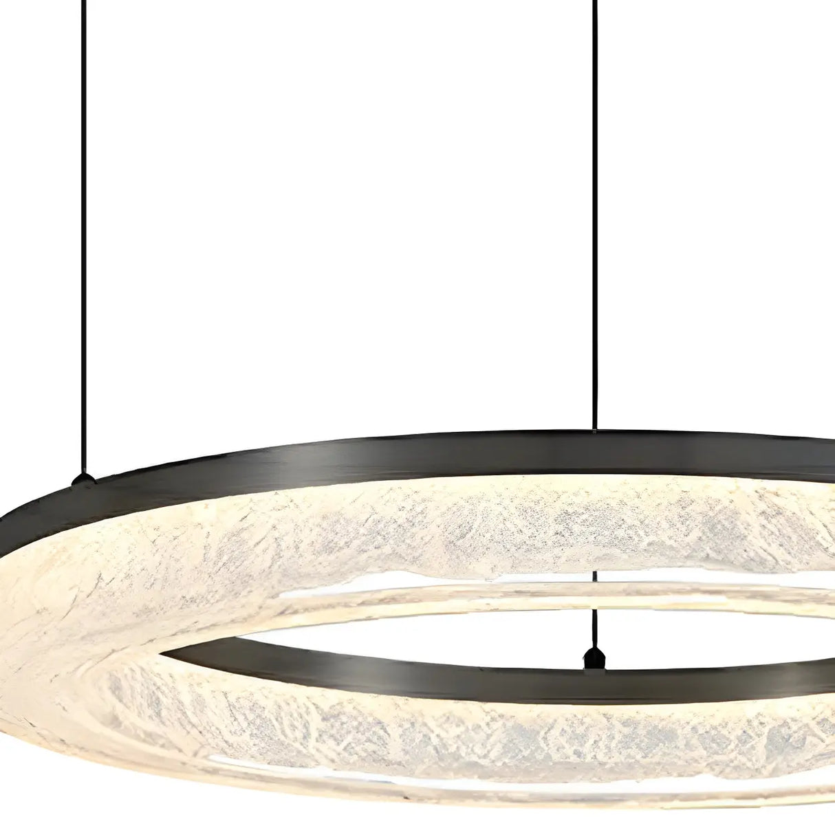 Modern Circular Acrylic Pendant Light Dining Room Chandelier Image - 8