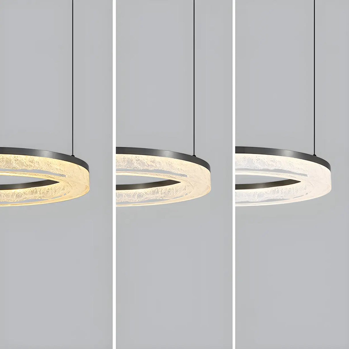 Modern Circular Acrylic Pendant Light Dining Room Chandelier Image - 9