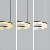 Modern Circular Acrylic Pendant Light Dining Room Chandelier Image - 9