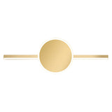 Modern Circular and Linear Gold LED Vanity Light Image - 10