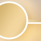 Modern Circular and Linear Gold LED Vanity Light Image - 14