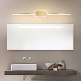 Modern Circular and Linear Gold LED Vanity Light Image - 16