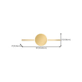 Modern Circular and Linear Gold LED Vanity Light #size