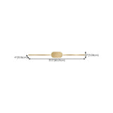 Modern Circular and Linear Gold LED Vanity Light Image - 21