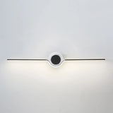 Modern Circular and Linear Metal LED Vanity Light Image - 2