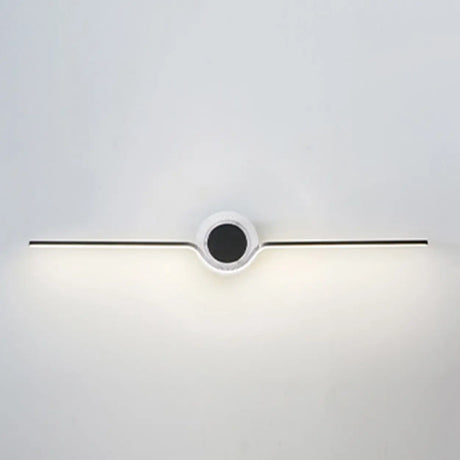 Modern Circular and Linear Metal LED Vanity Light Image - 2