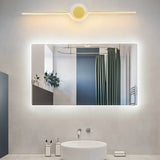 Modern Circular and Linear Metal LED Vanity Light Image - 4