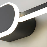 Modern Circular Black Bathroom Vanity Mirror Light Image - 10