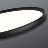 Bedroom Simplistic Black Circular LED Flush Mount Light Image - 10