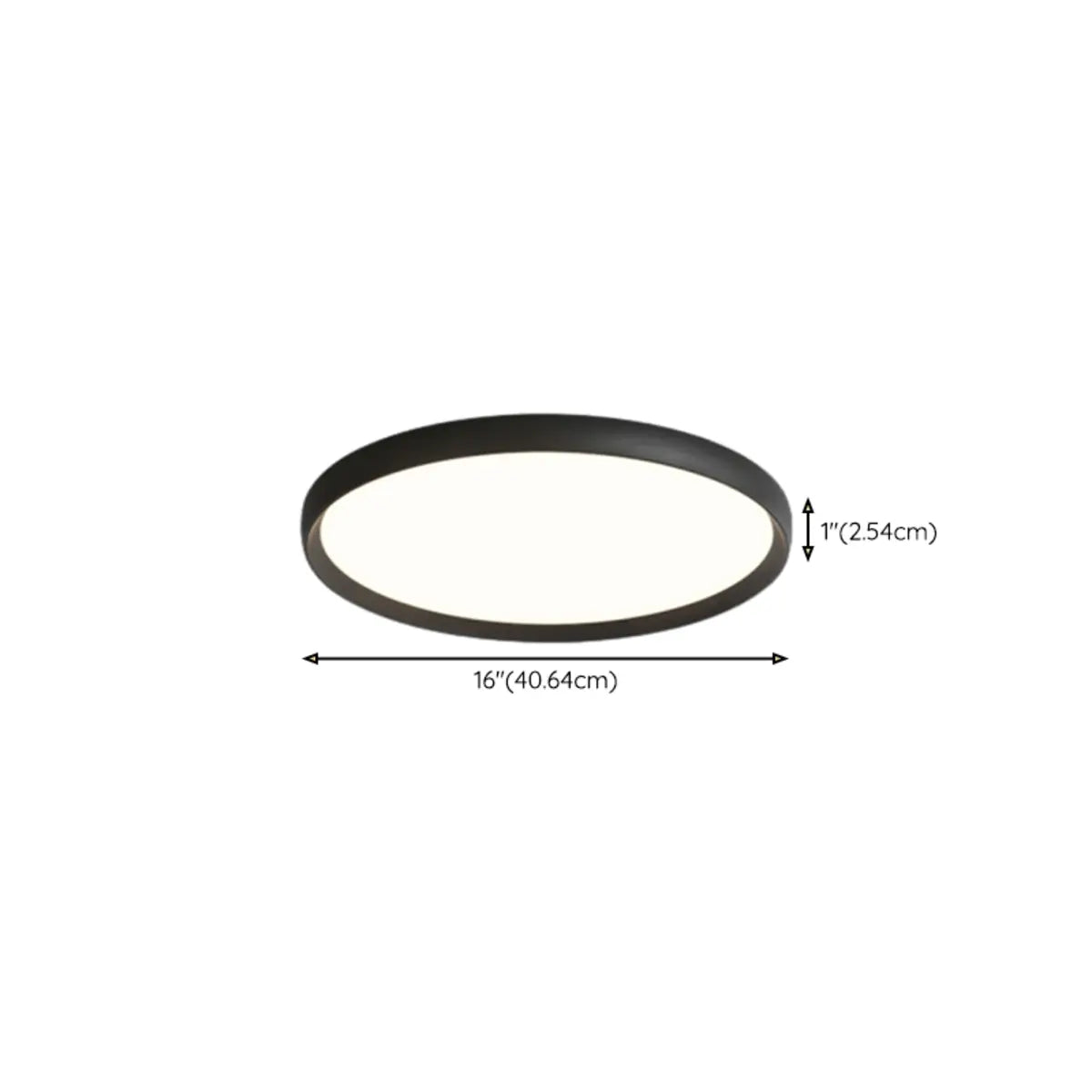 Bedroom Simplistic Black Circular LED Flush Mount Light 