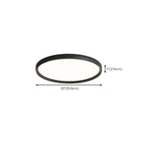 Bedroom Simplistic Black Circular LED Flush Mount Light Image - 15