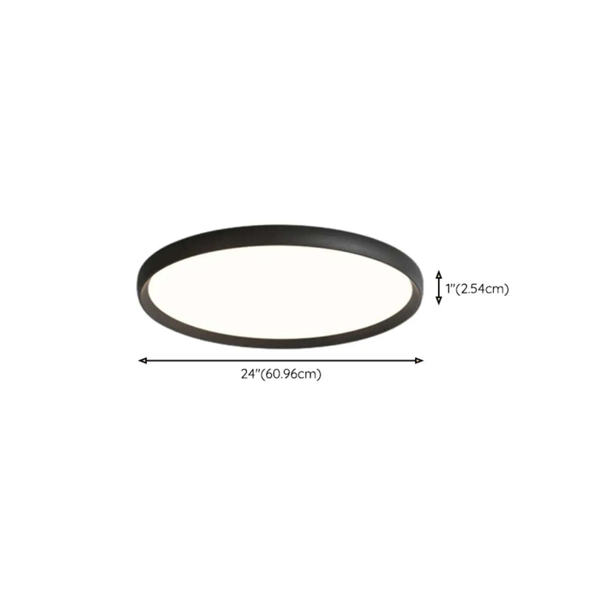 Bedroom Simplistic Black Circular LED Flush Mount Light Image - 16