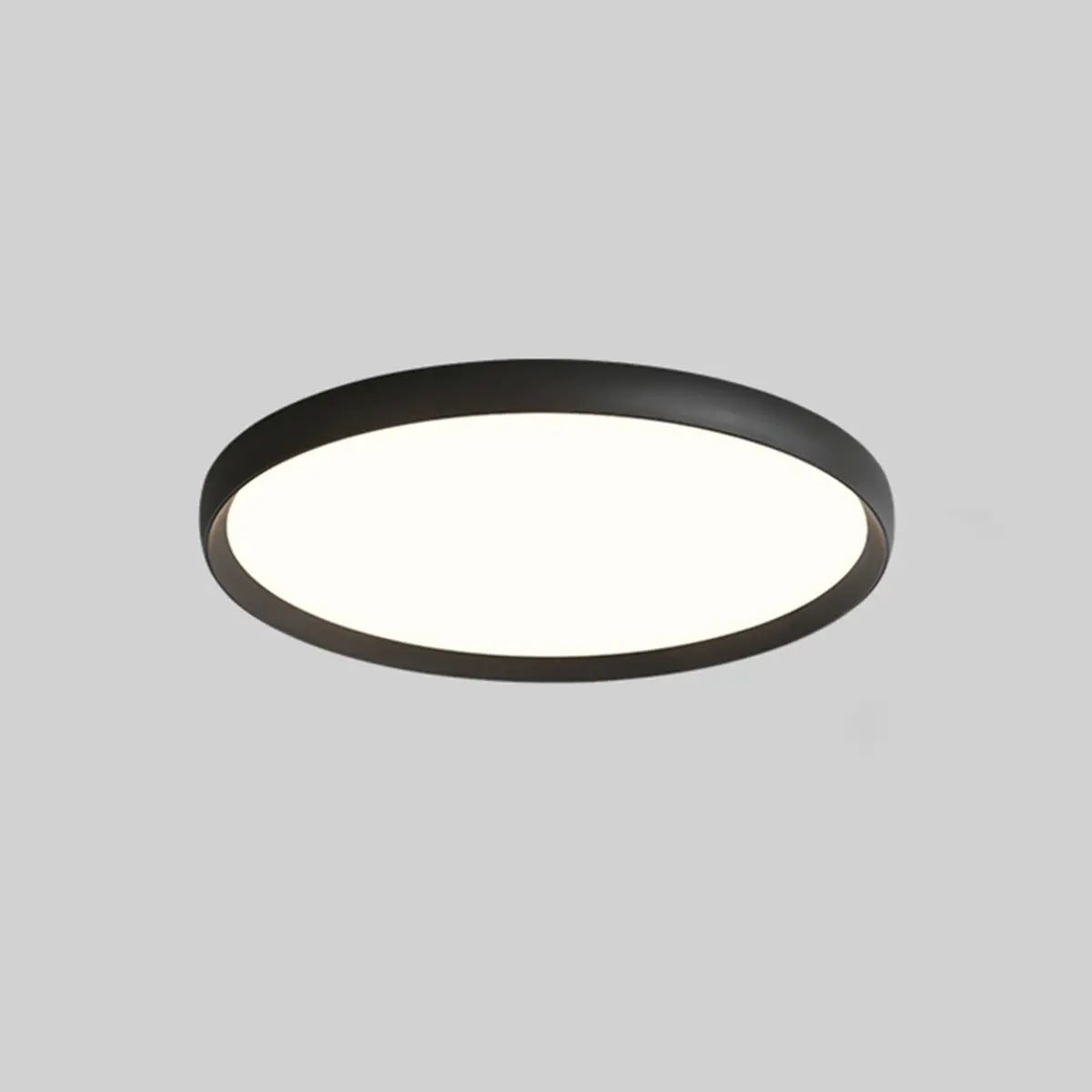 Bedroom Simplistic Black Circular LED Flush Mount Light Image - 3