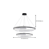 Modern Circular Clear Acrylic LED Pendant Light Chandelier Image - 19