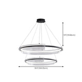 Modern Circular Clear Acrylic LED Pendant Light Chandelier Image - 20