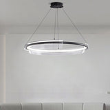 Modern Circular Clear Acrylic LED Pendant Light Chandelier Image - 3