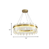 Modern Circular Crystal Gold Ceiling Chandelier Living Room Image - 6