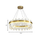 Modern Circular Crystal Gold Ceiling Chandelier Living Room Image - 7