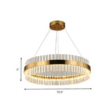 Modern Circular Crystal Ring Dining Room Pendant Light Image - 7