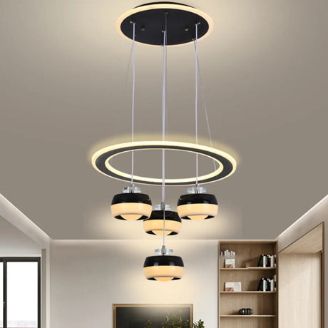 Modern Circular Dining Room Pendant Globe Chandelier Image - 1