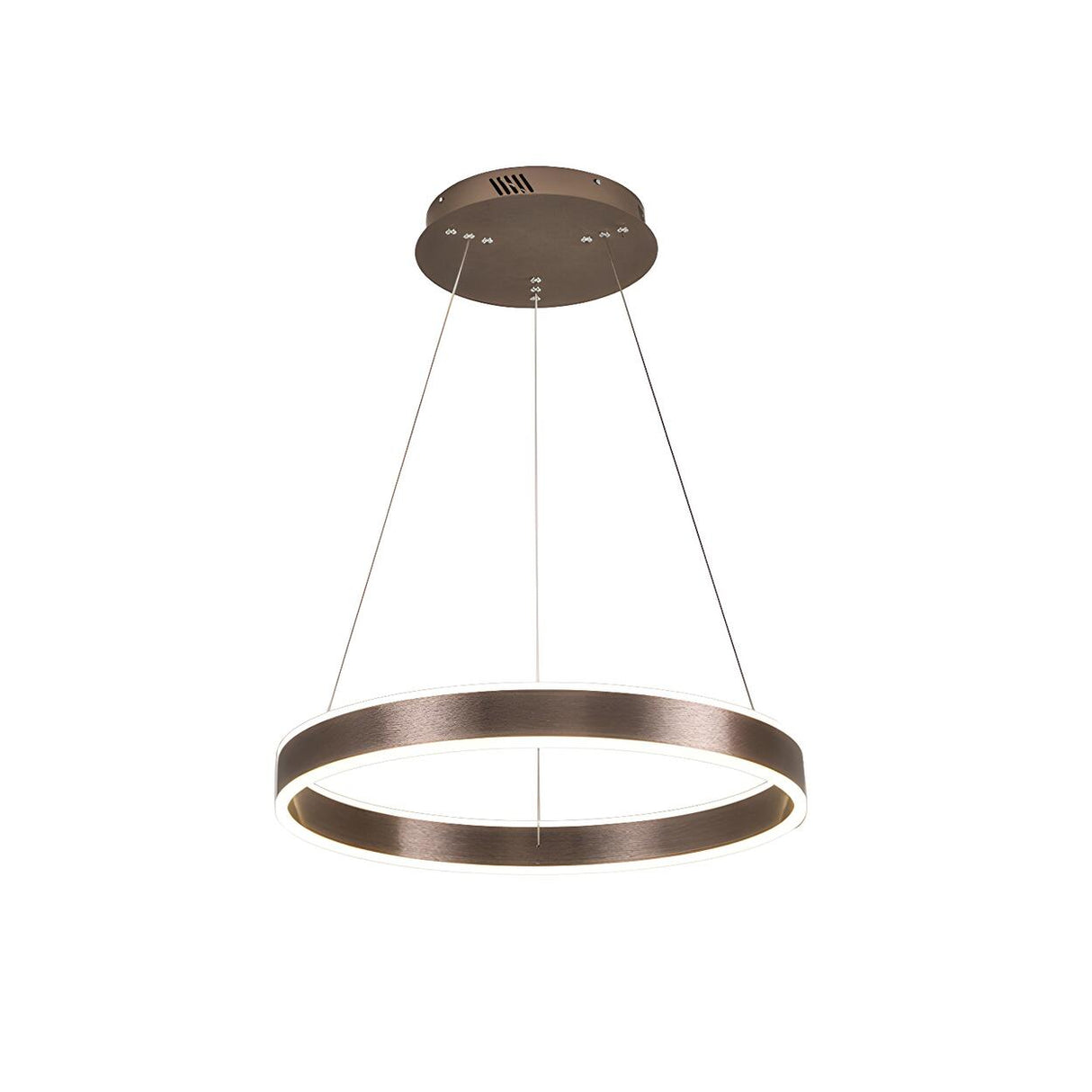 Modern Circular LED Acrylic Coffee Pendant Light Chandelier Image - 3