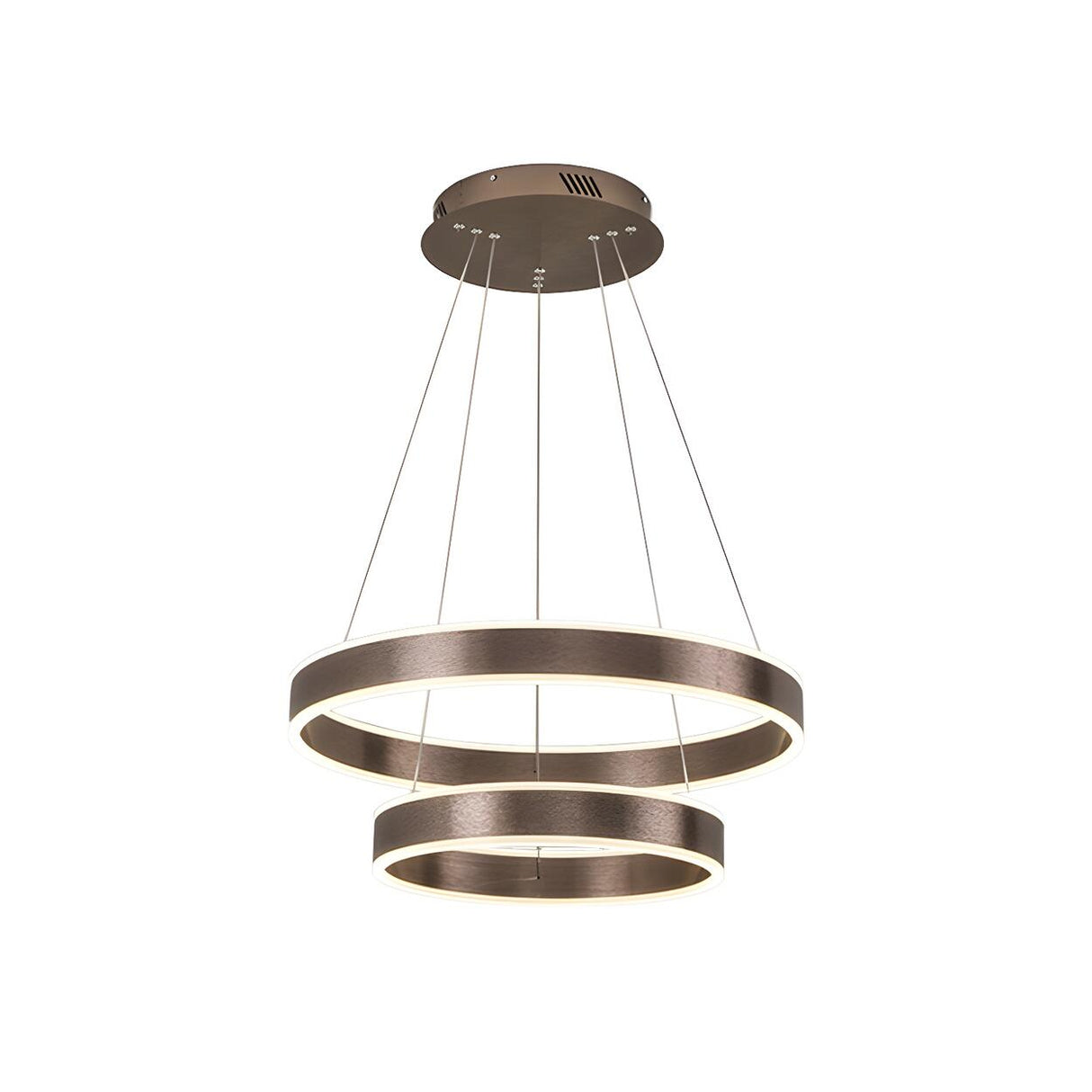 Modern Circular LED Acrylic Coffee Pendant Light Chandelier Image - 8